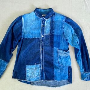 Kapital Kountry Kathmandu Shirt in Indigo Patchwork Size 0 Made in Japan